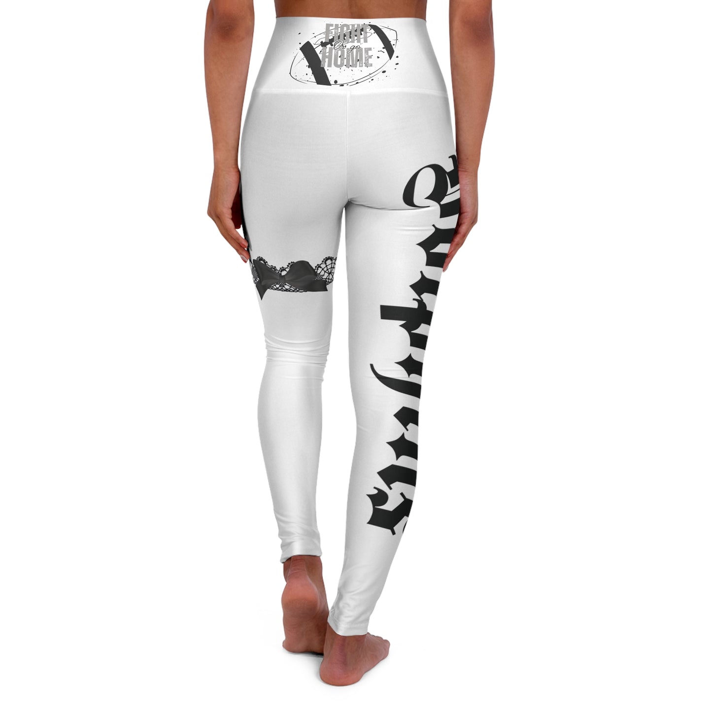 White Yoga Leggings Dolphins