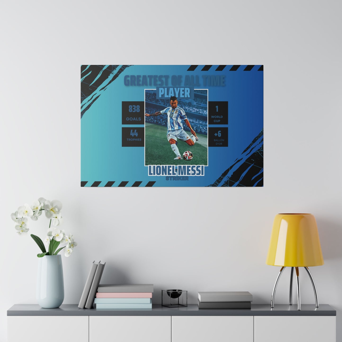 Matte Canvas - Lionel Messi - Argentina - Deportivo Gorillas 