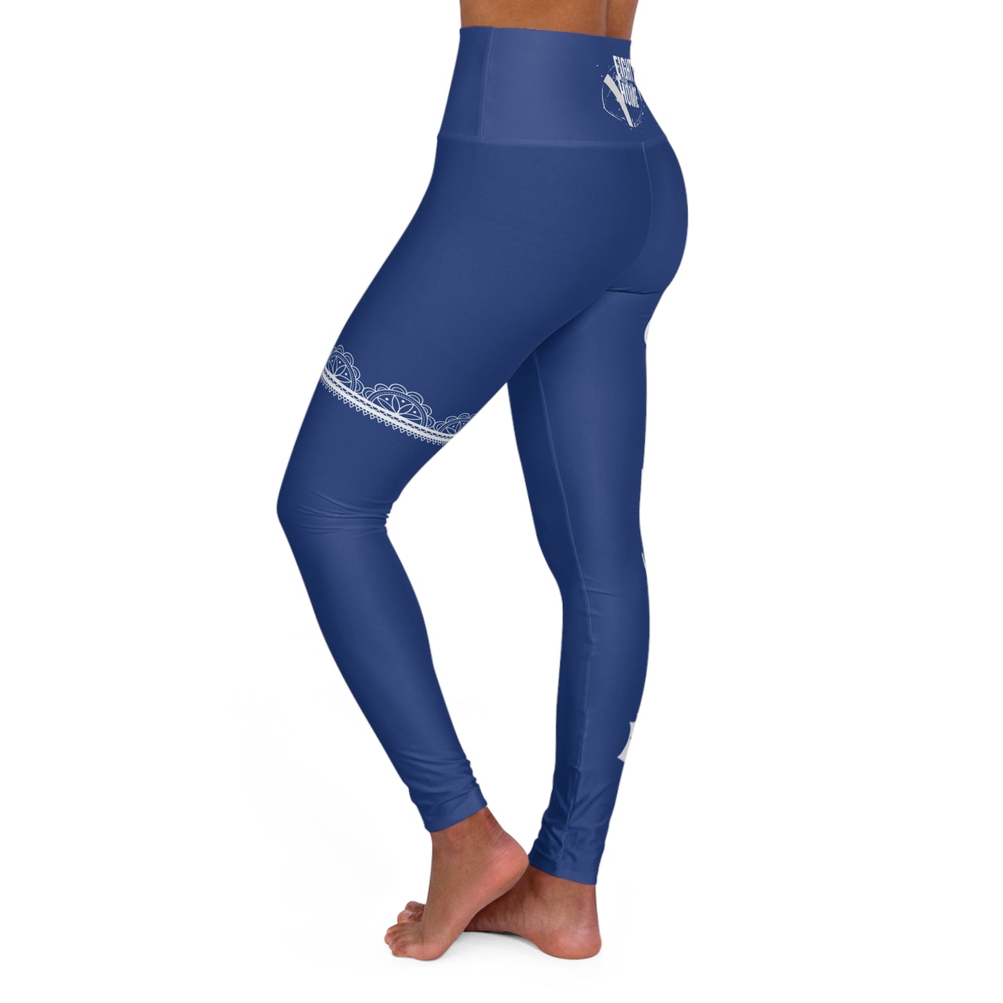 Dark Blue Yoga Leggings Dolphins