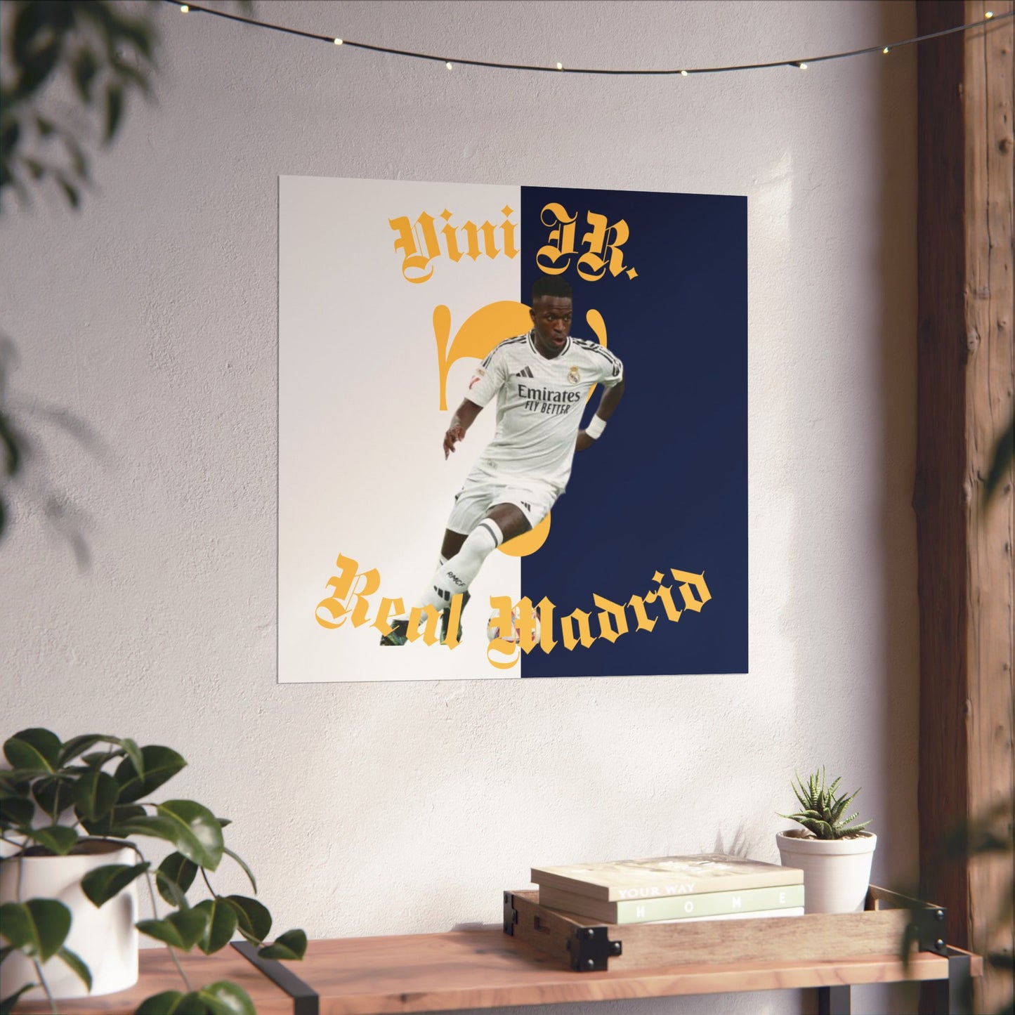 Football Poster, Matte Vertical Poster, Vinicius Junior Real Madrid Scorer Stats Poster - Deportivo Gorillas 