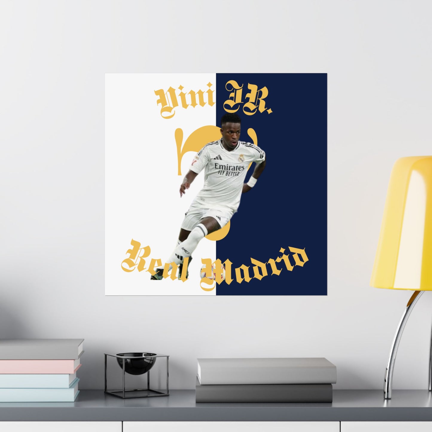 Football Poster, Matte Vertical Poster, Vinicius Junior Real Madrid Scorer Stats Poster - Deportivo Gorillas 