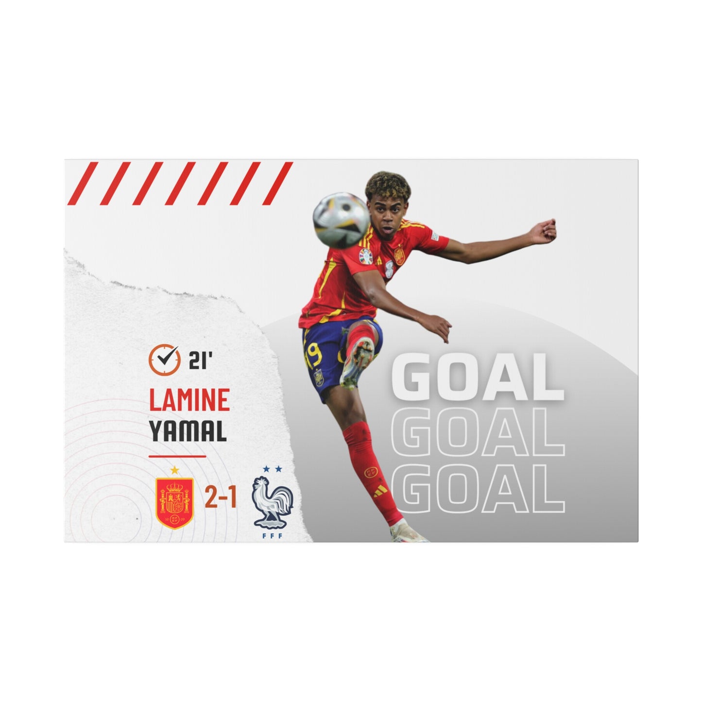 Matte Canvas  - Lamine Yamal Euro 2024 Goal - Deportivo Gorillas 