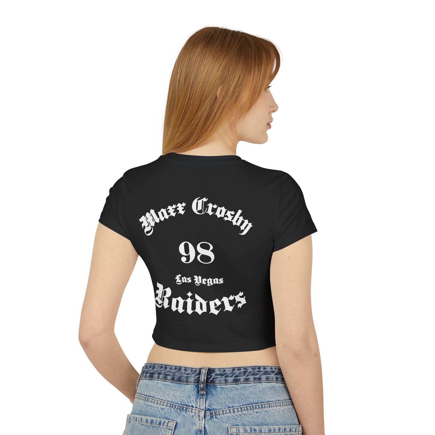 NFL Maxx Crosby Las Vegas Raiders Fan Women's Baby Tee - Ultra Fans Design by Deportivo Gorillas - Deportivo Gorillas 