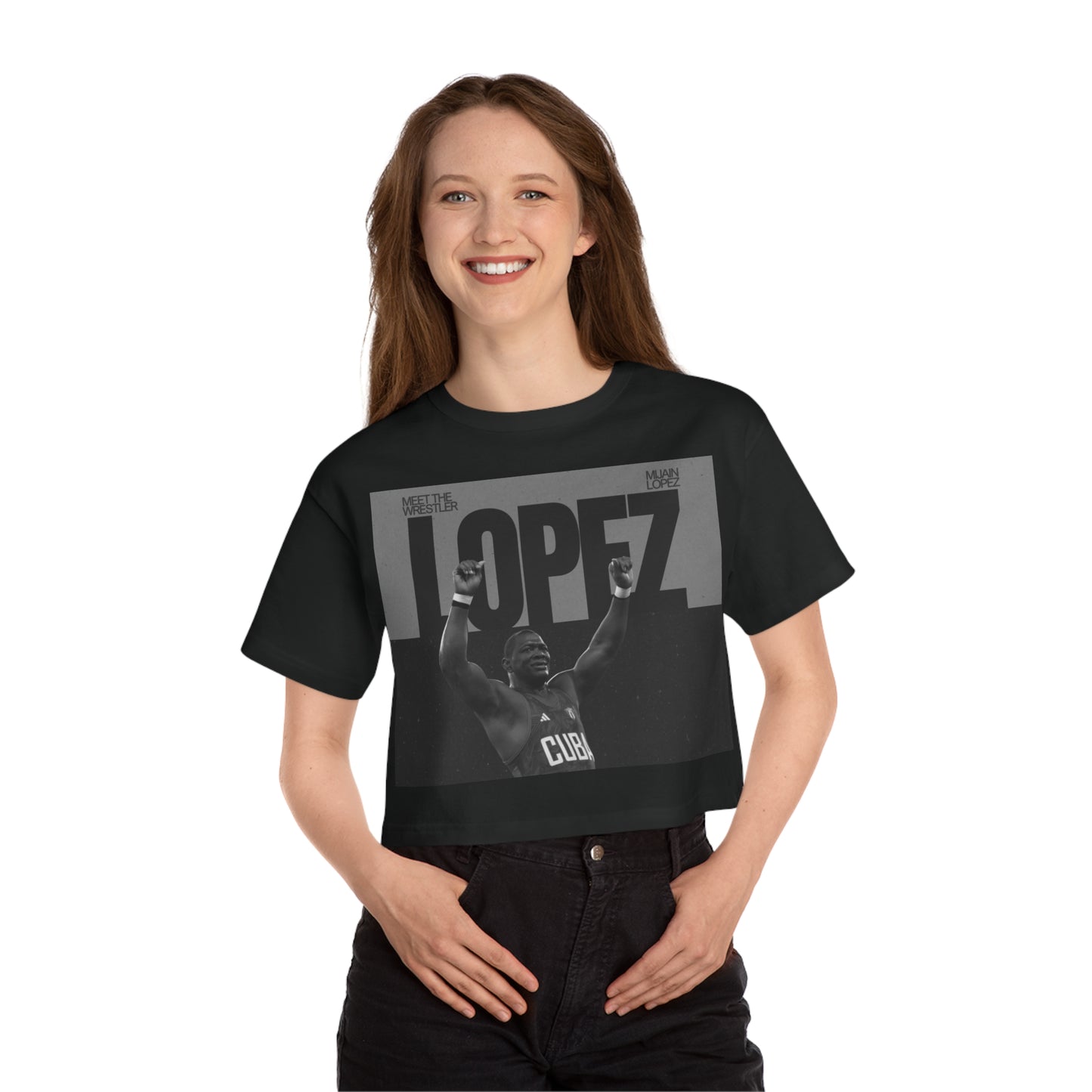 Champion Women's Heritage Cropped T-Shirt Mijain Lopez - Deportivo Gorillas 