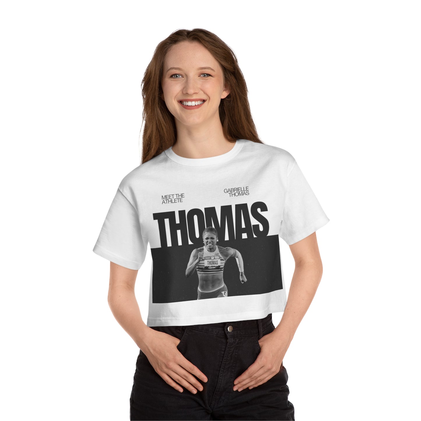 Champion Women's Heritage Cropped T-Shirt Gabrielle Thomas - Deportivo Gorillas 