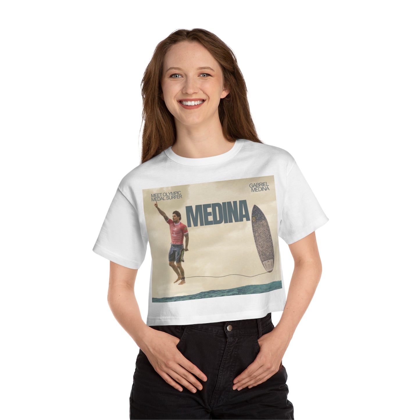 Champion Women's Heritage Cropped T-Shirt Gabriel Medina - Deportivo Gorillas 