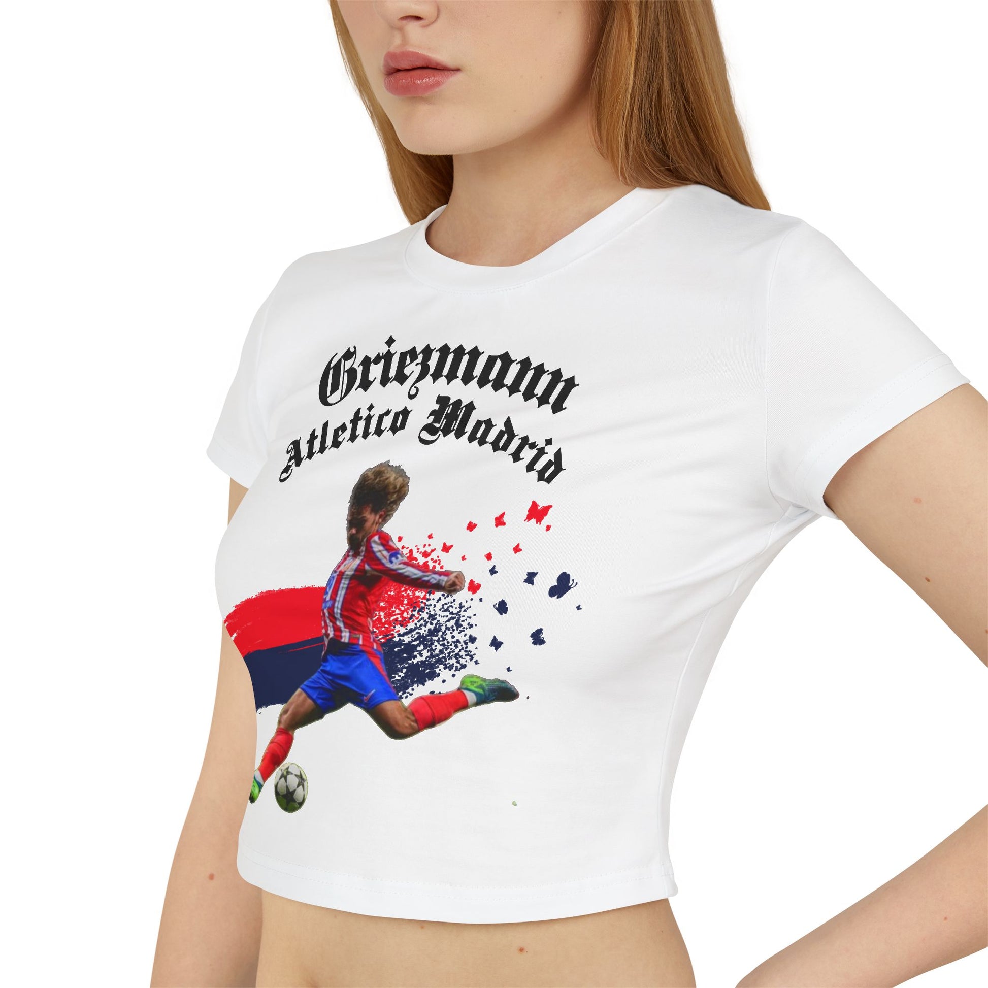 Women's Baby Tee - Antoine Griezmann Atletico Madrid Soccer Fan T-Shirt - Deportivo Gorillas 