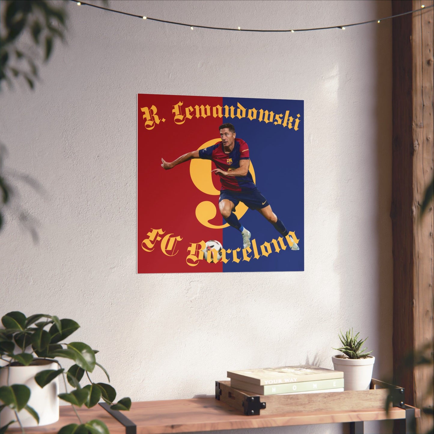 Football Matte Poster, Robert Robert Lewandowski FC Barcelona Scorer Vertical Wall Art, Ultras Room Decor - Deportivo Gorillas 