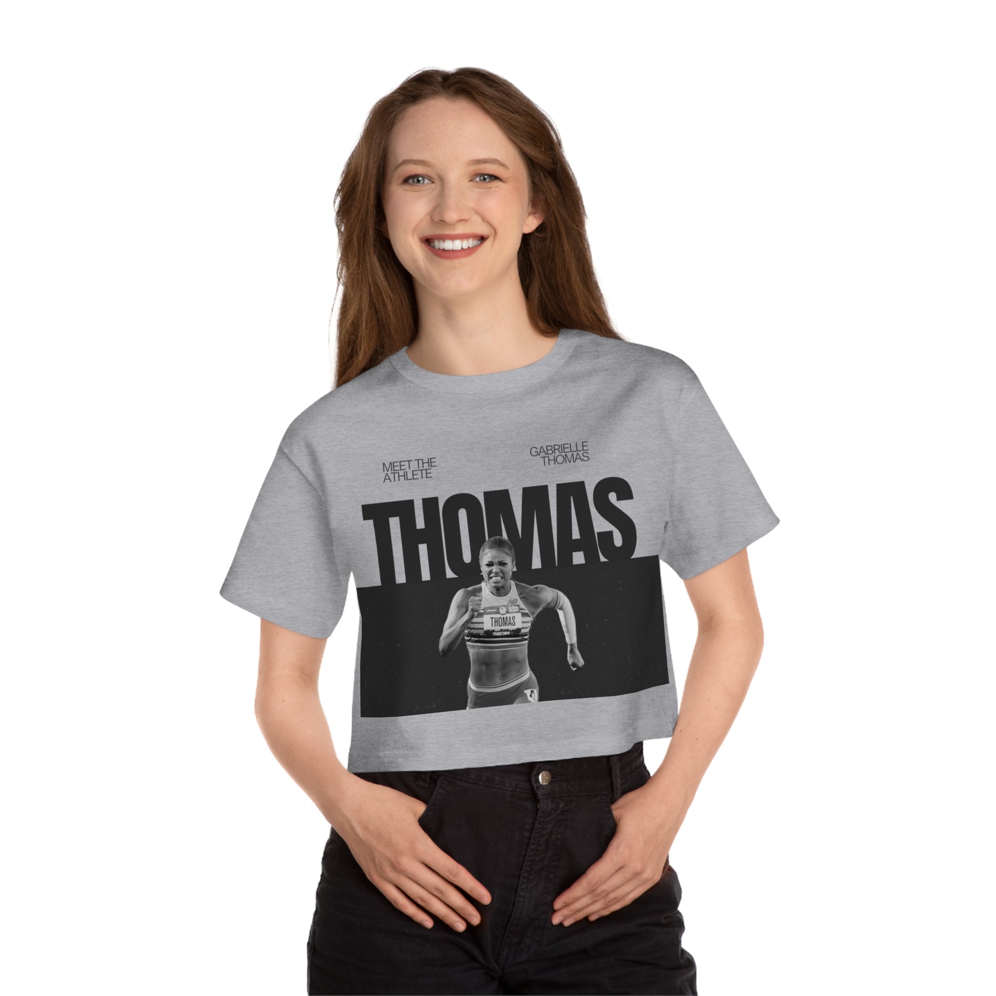 Champion Women's Heritage Cropped T-Shirt Gabrielle Thomas - Deportivo Gorillas 