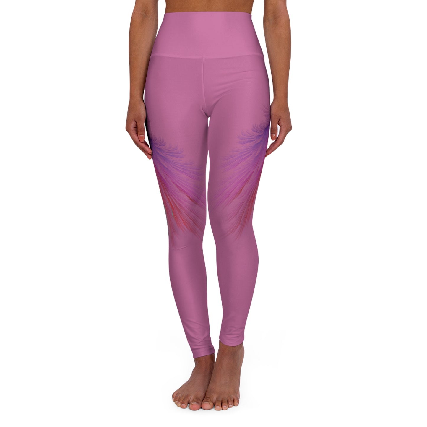 Pink Angel Wings Yoga Leggings