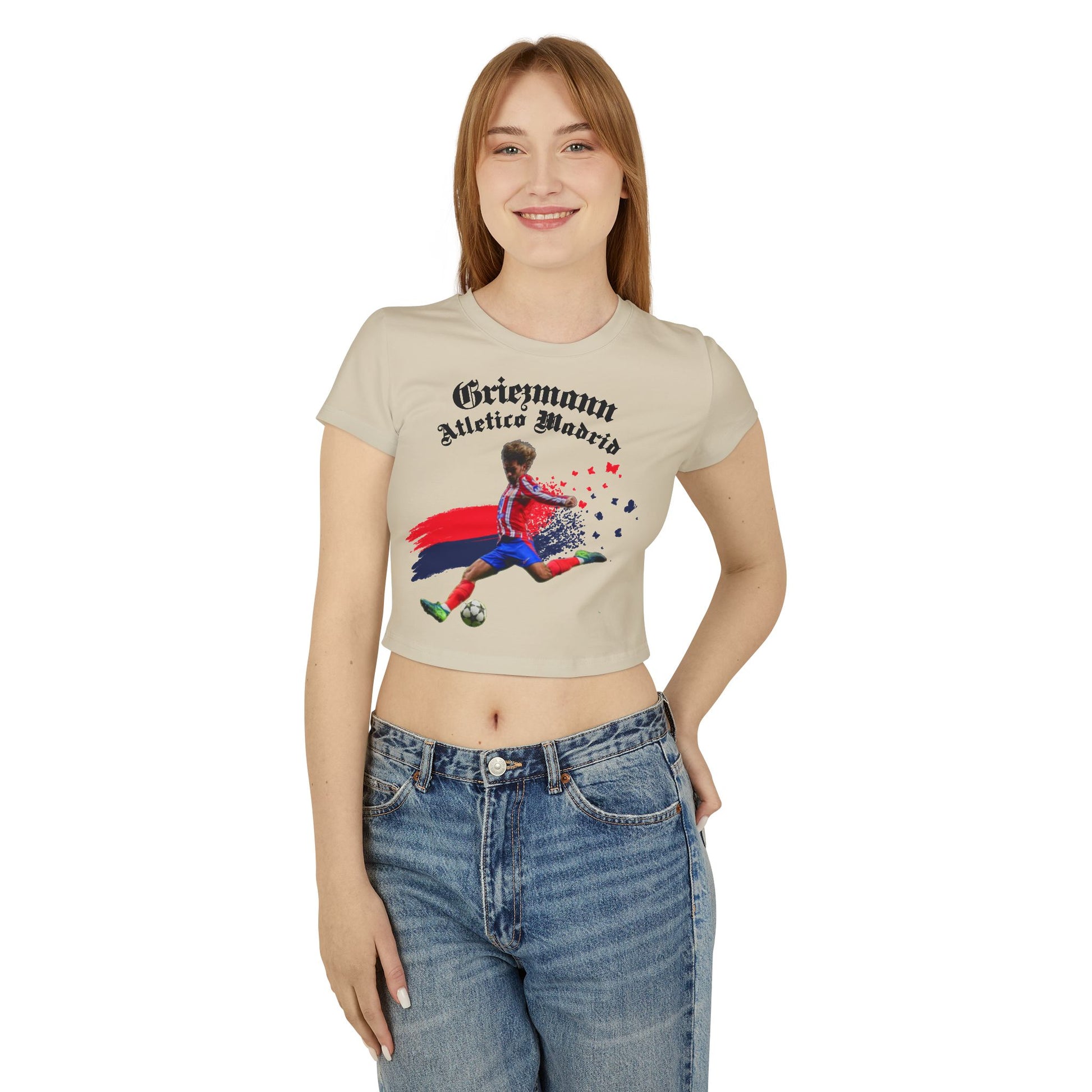 Women's Baby Tee - Antoine Griezmann Atletico Madrid Soccer Fan T-Shirt - Deportivo Gorillas 