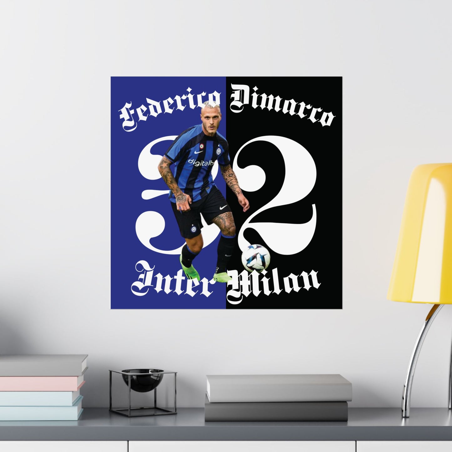 Football Poster, Matte Vertical Poster, Federico Dimarco Inter Milan Poster - Deportivo Gorillas 