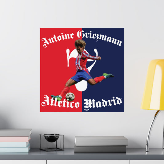 Football Poster, Matte Vertical Poster, Antoine Griezmann Scorer Stats Poster - Deportivo Gorillas 