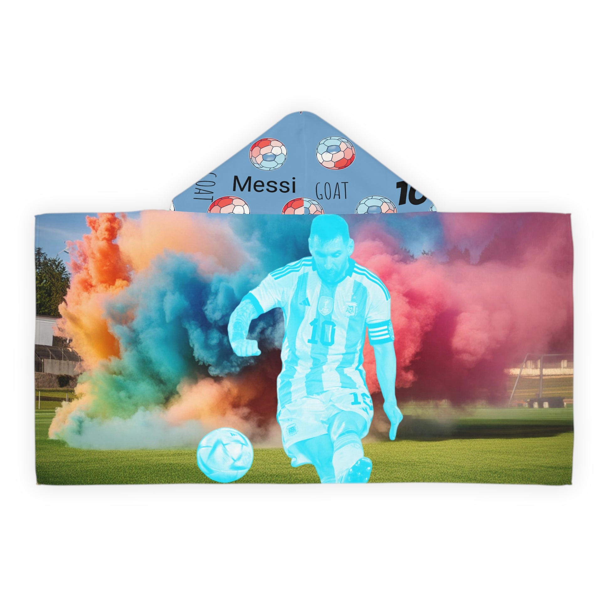 Youth Hooded Towel - Messi - Argentina - Deportivo Gorillas 