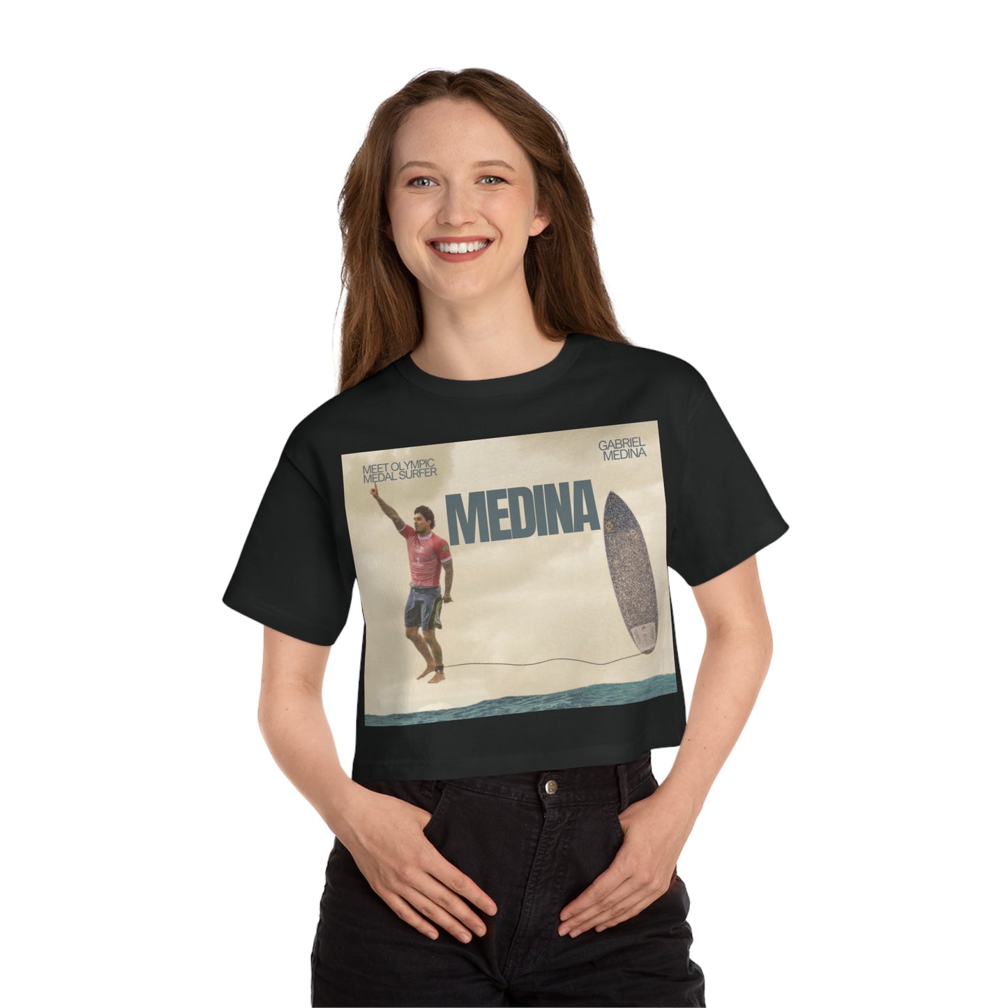 Champion Women's Heritage Cropped T-Shirt Gabriel Medina - Deportivo Gorillas 