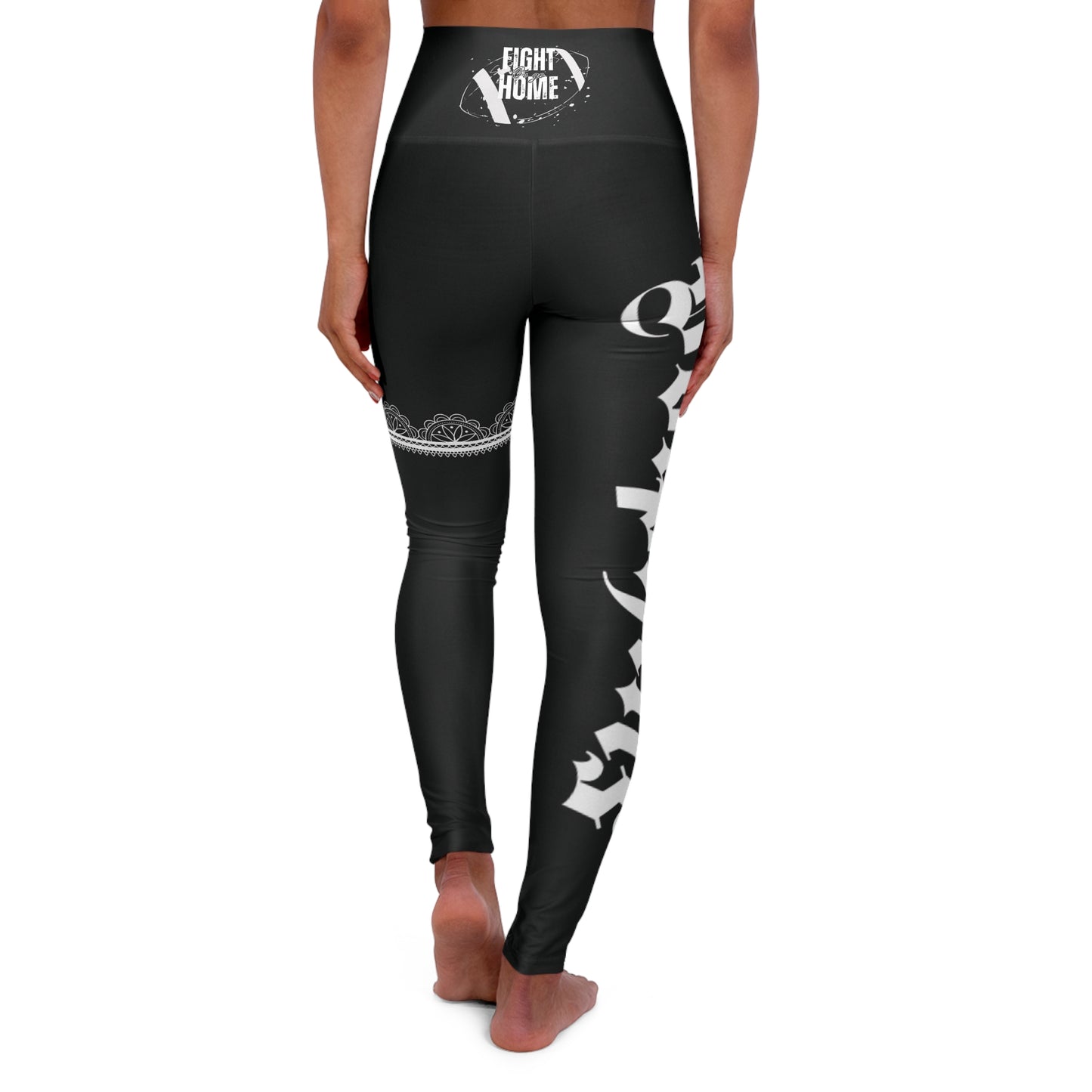 Black Yoga Leggings Dolphins