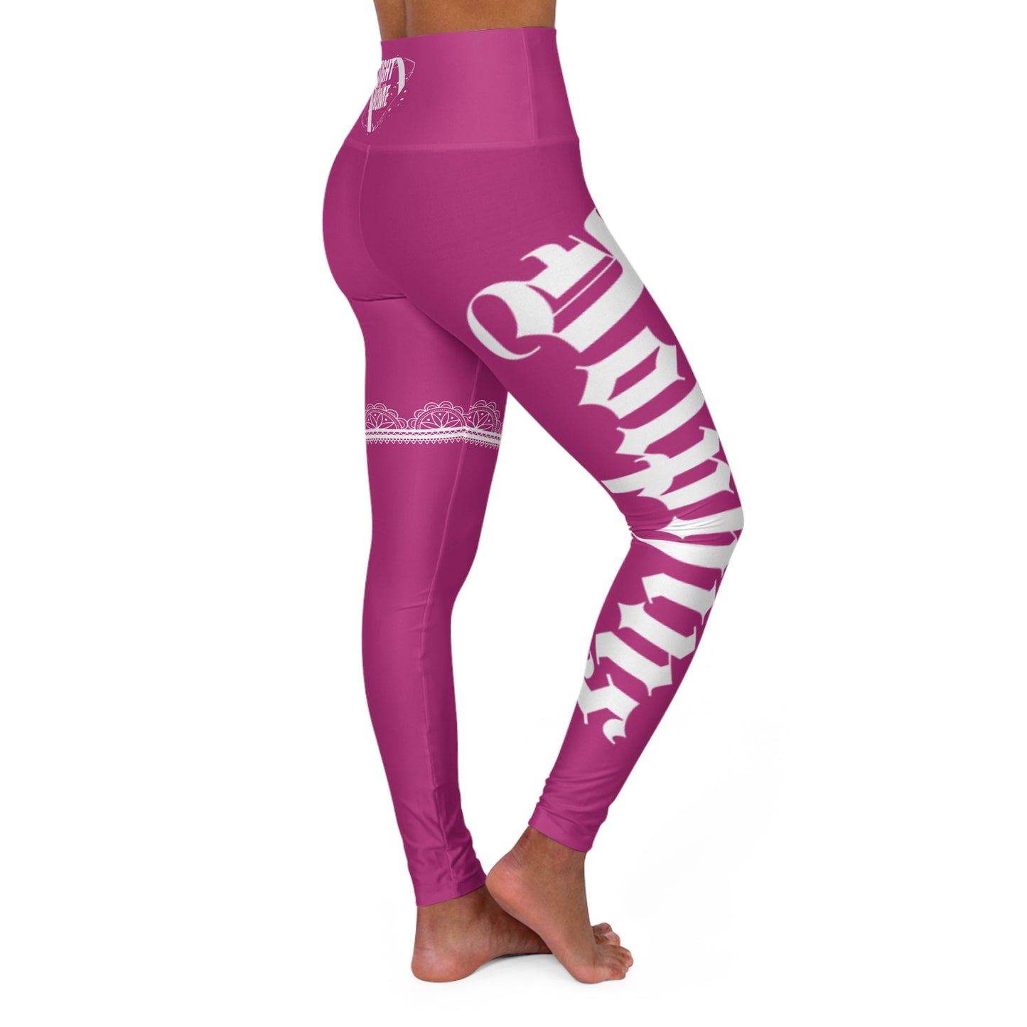 Pink Yoga Leggings Dolphins