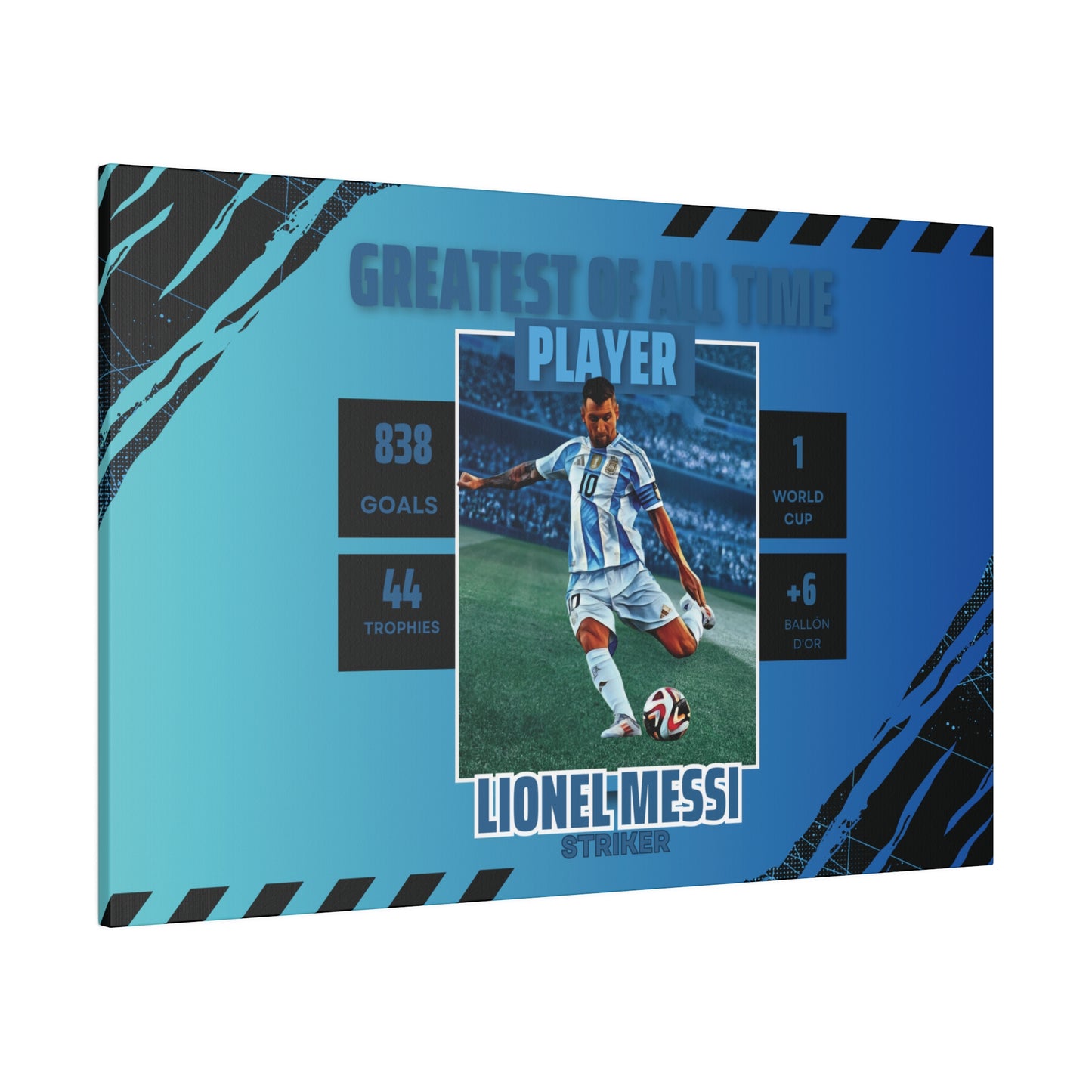 Matte Canvas - Lionel Messi - Argentina - Deportivo Gorillas 