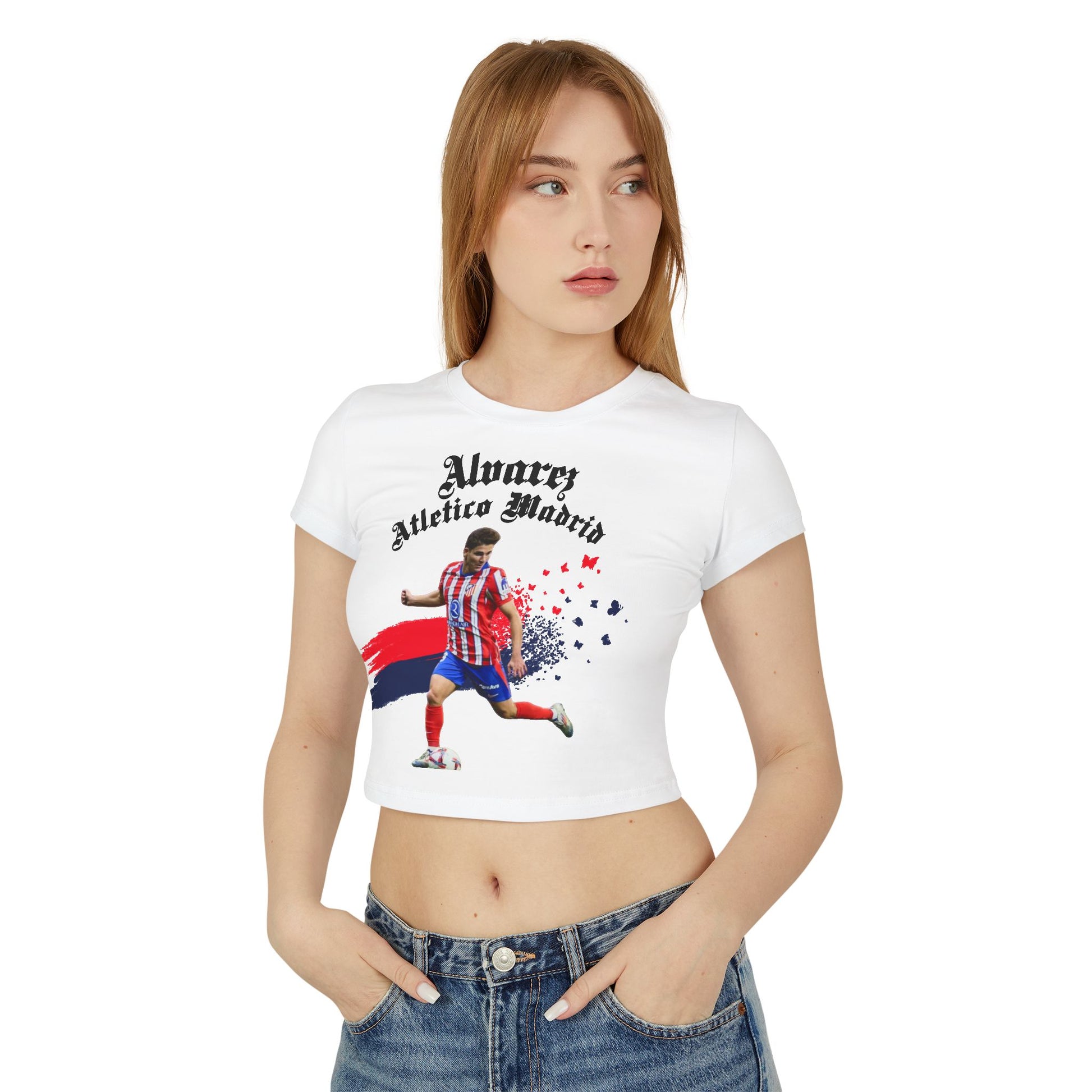 Julian Alvarez Atletico Madrid Women's Baby Tee - Deportivo Gorillas 