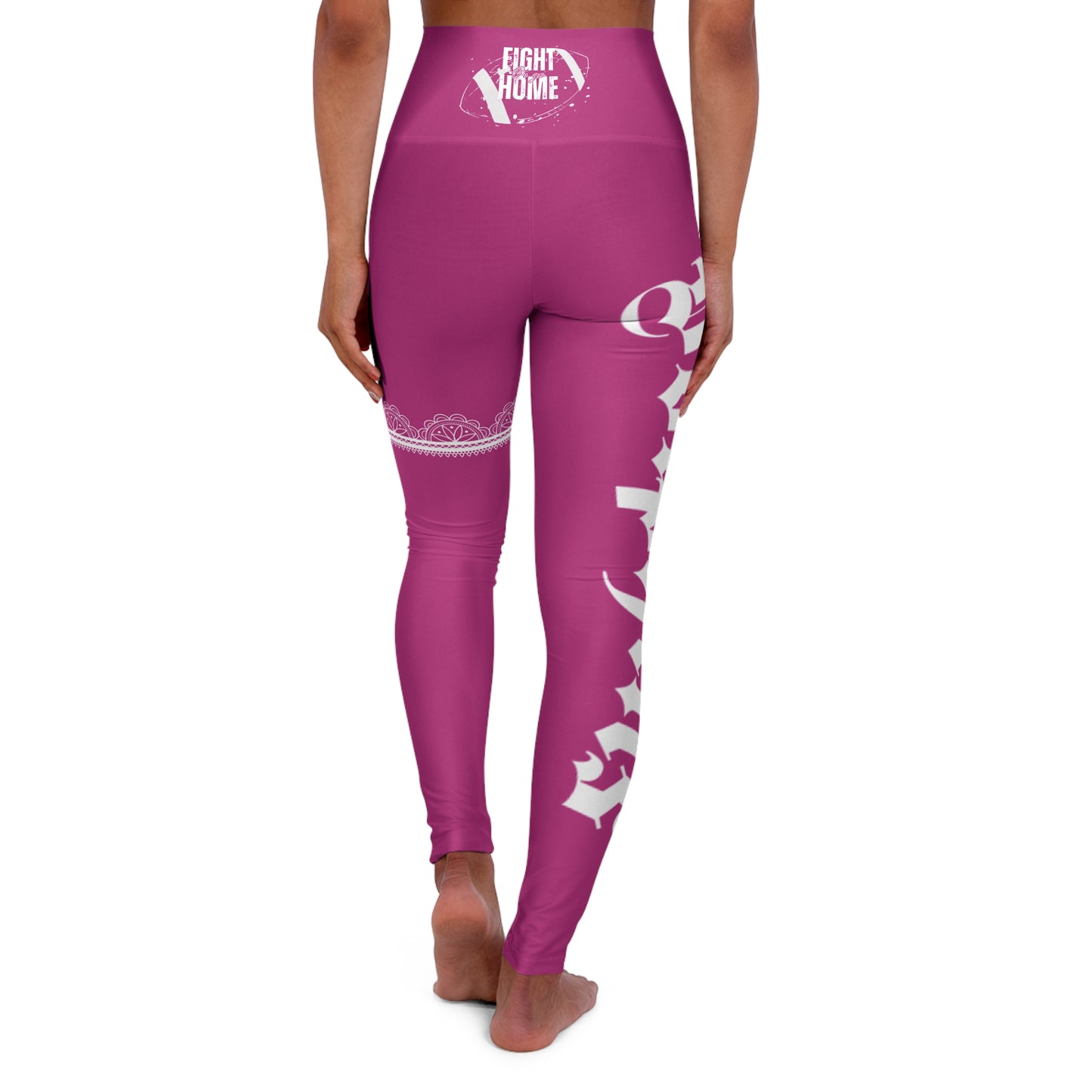 Pink Yoga Leggings Dolphins