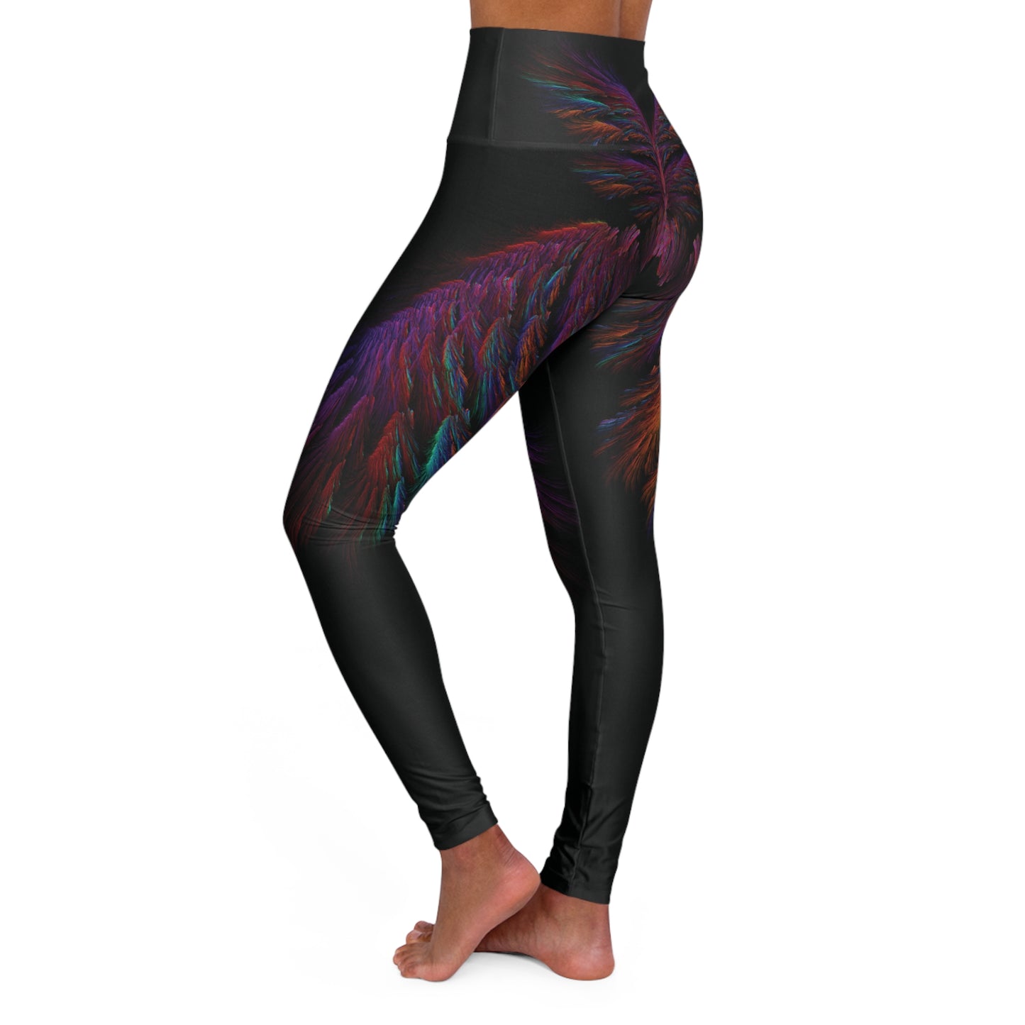 Black Angel Wings Yoga Leggings