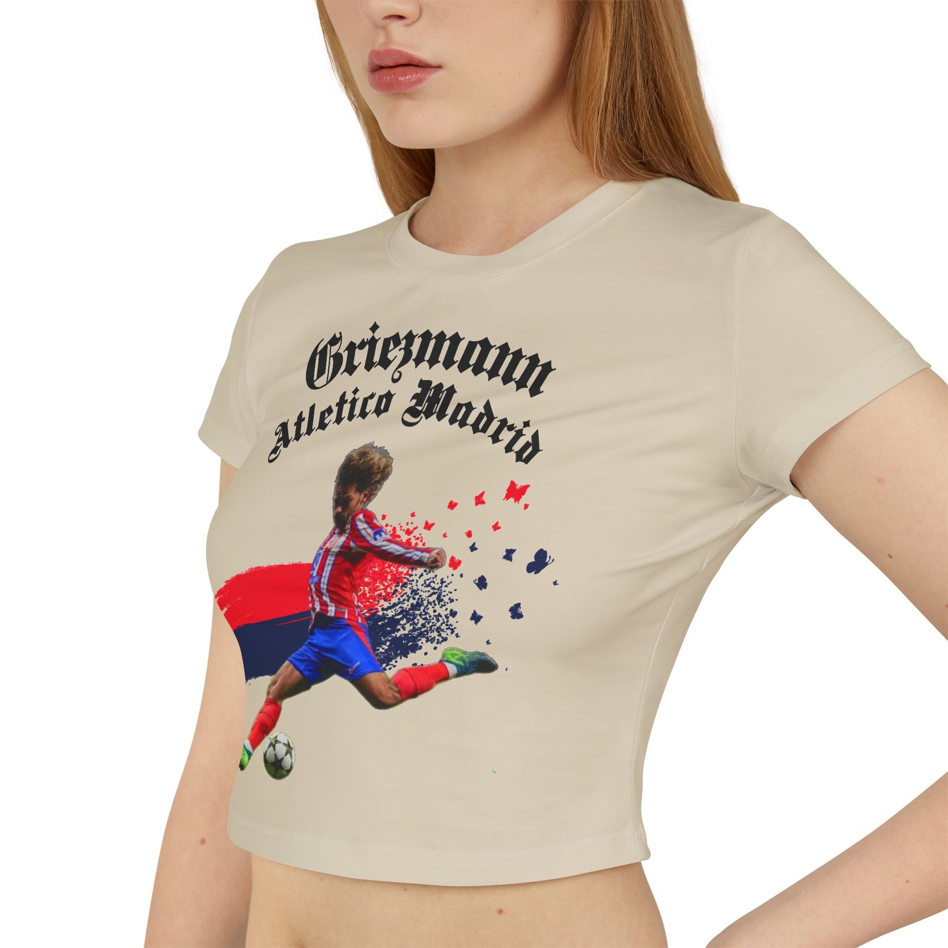 Women's Baby Tee - Antoine Griezmann Atletico Madrid Soccer Fan T-Shirt - Deportivo Gorillas 