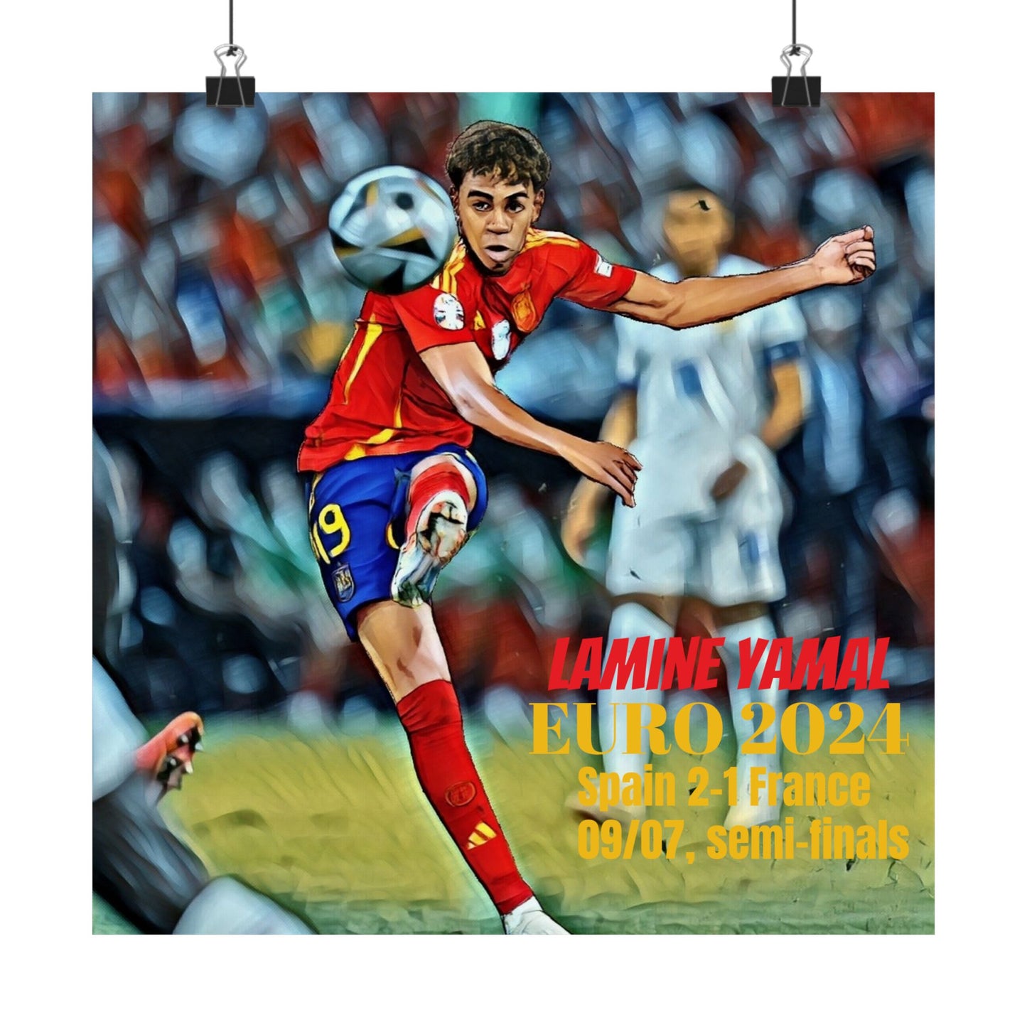 Poster - Lamine Yamal Spain vs France  Euro 2024 Goal - Deportivo Gorillas 