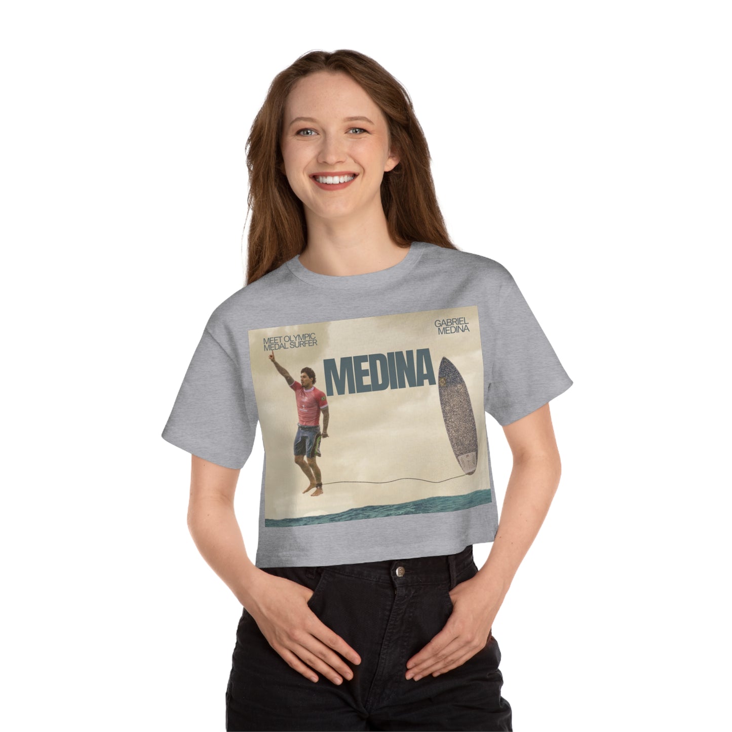 Champion Women's Heritage Cropped T-Shirt Gabriel Medina - Deportivo Gorillas 