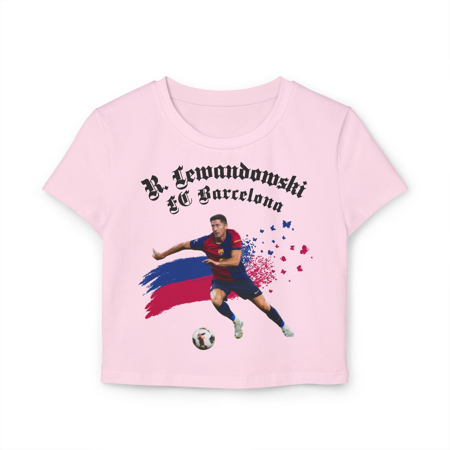 Women's Baby Tee - Robert Lewandowski FC Barcelona Soccer Fan T-Shirt - Deportivo Gorillas 