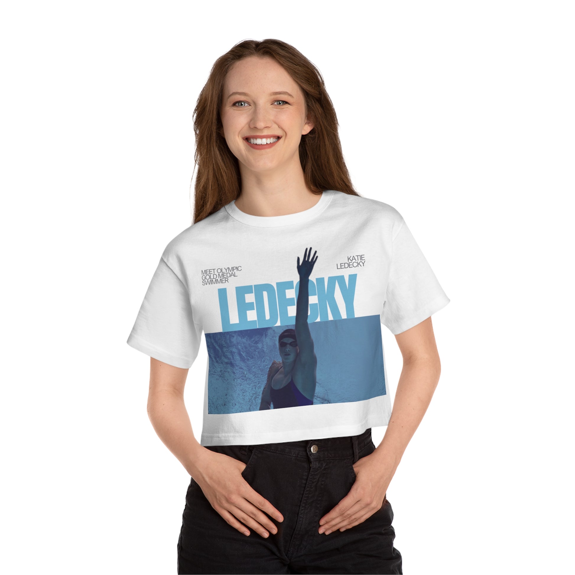 Champion Women's Heritage Cropped T-Shirt Katie Ledecky - Deportivo Gorillas 