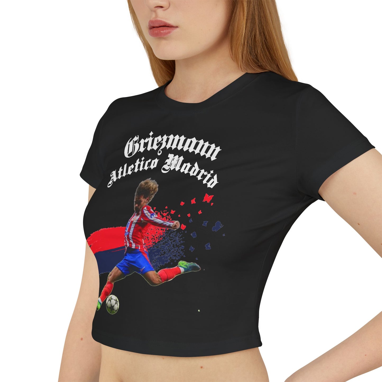 Women's Baby Tee - Antoine Griezmann Atletico Madrid Soccer Fan T-Shirt - Deportivo Gorillas 