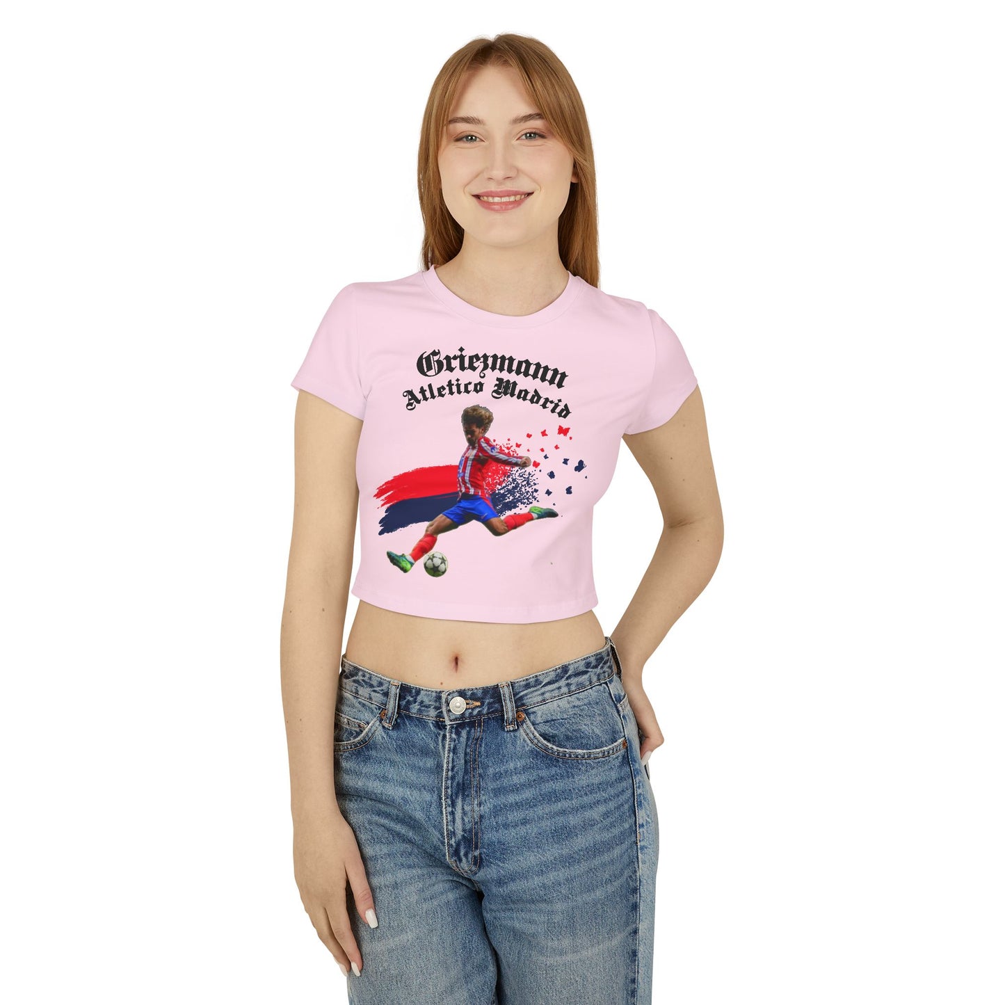 Women's Baby Tee - Antoine Griezmann Atletico Madrid Soccer Fan T-Shirt - Deportivo Gorillas 