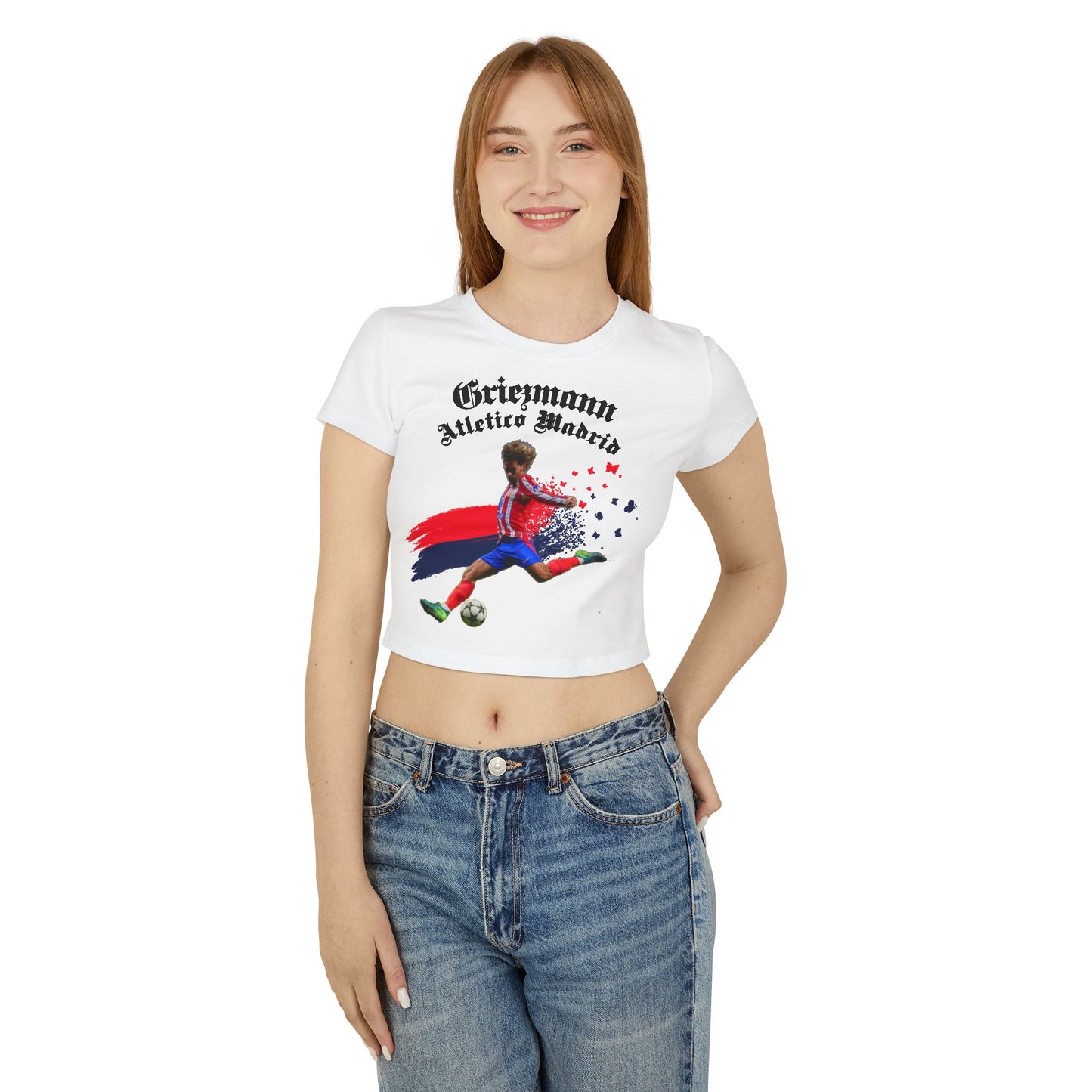 Women's Baby Tee - Antoine Griezmann Atletico Madrid Soccer Fan T-Shirt - Deportivo Gorillas 