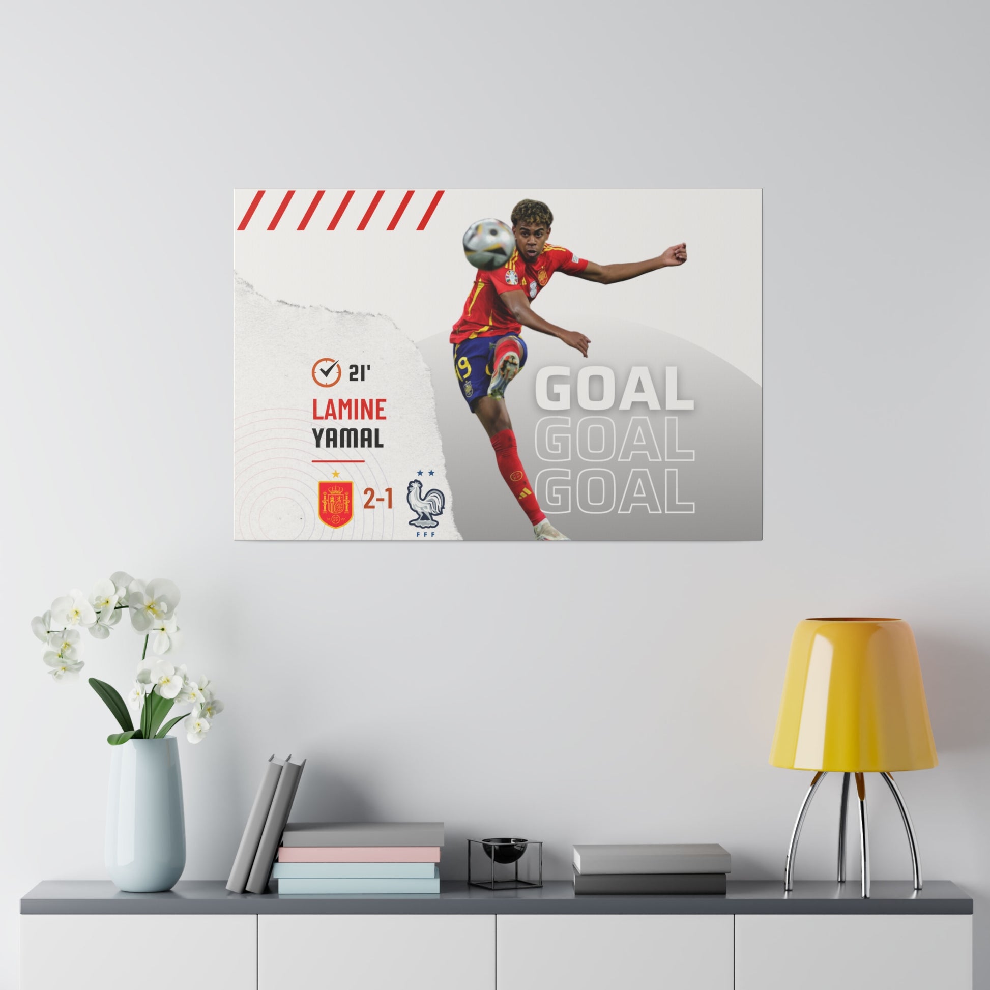 Matte Canvas  - Lamine Yamal Euro 2024 Goal - Deportivo Gorillas 