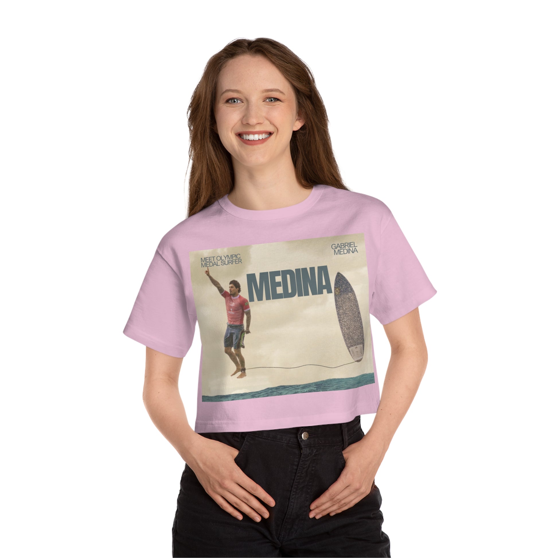 Champion Women's Heritage Cropped T-Shirt Gabriel Medina - Deportivo Gorillas 