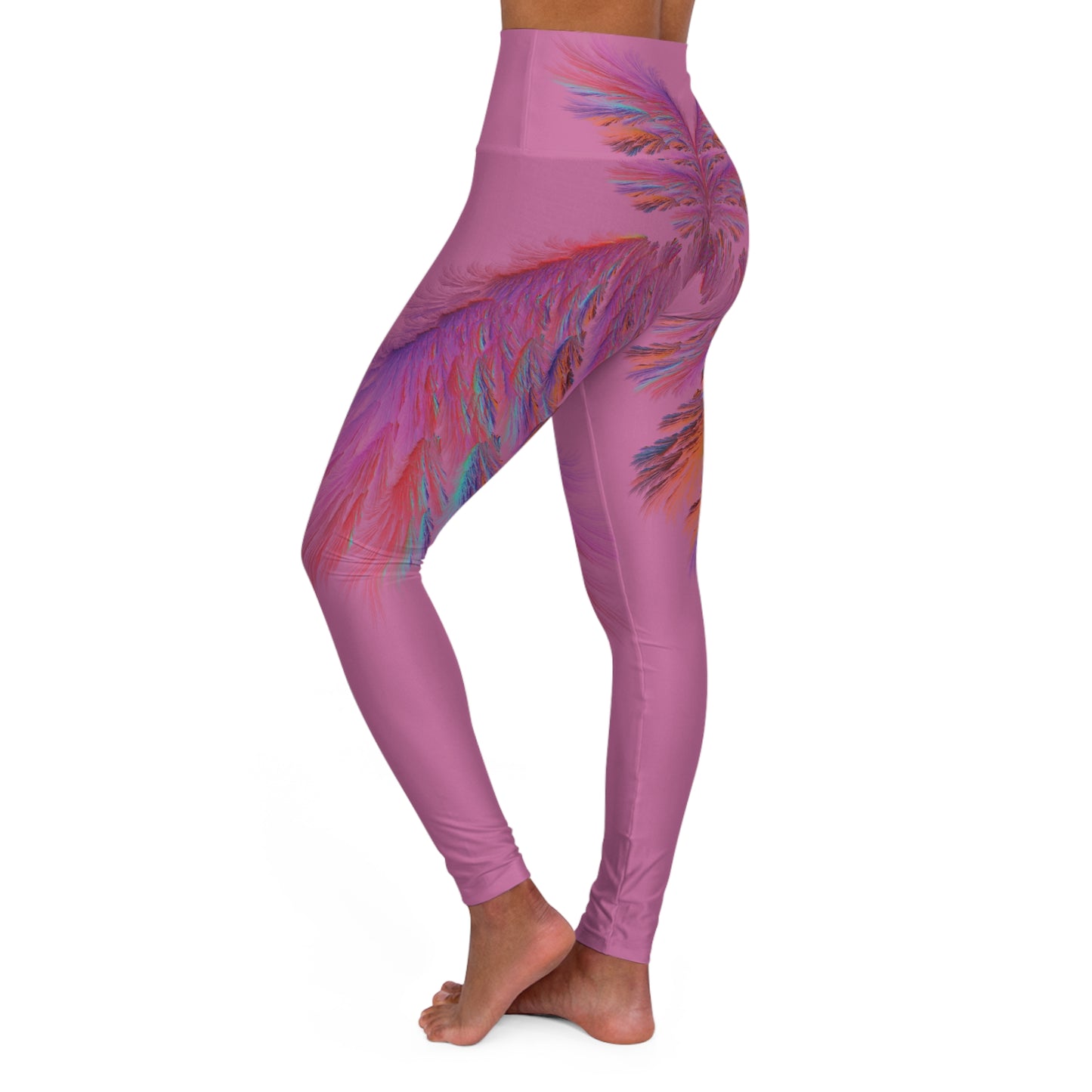 Pink Angel Wings Yoga Leggings