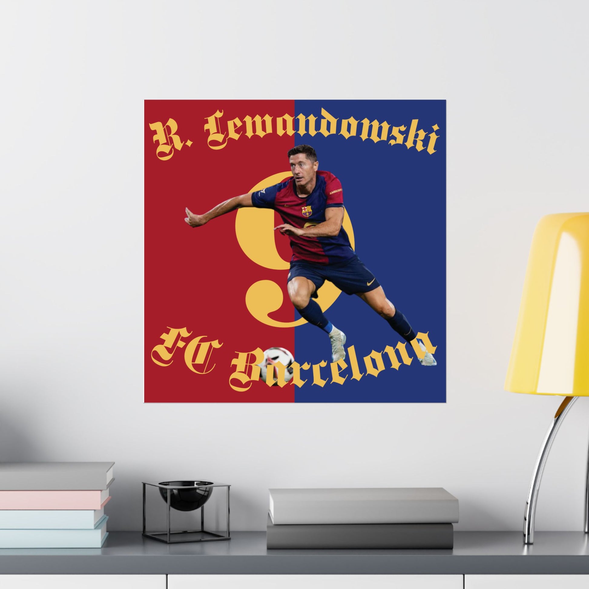 Football Matte Poster, Robert Robert Lewandowski FC Barcelona Scorer Vertical Wall Art, Ultras Room Decor - Deportivo Gorillas 