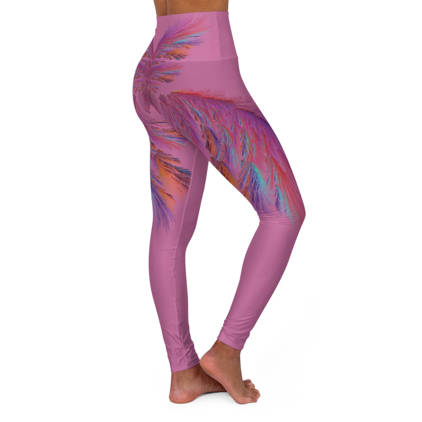 Pink Angel Wings Yoga Leggings