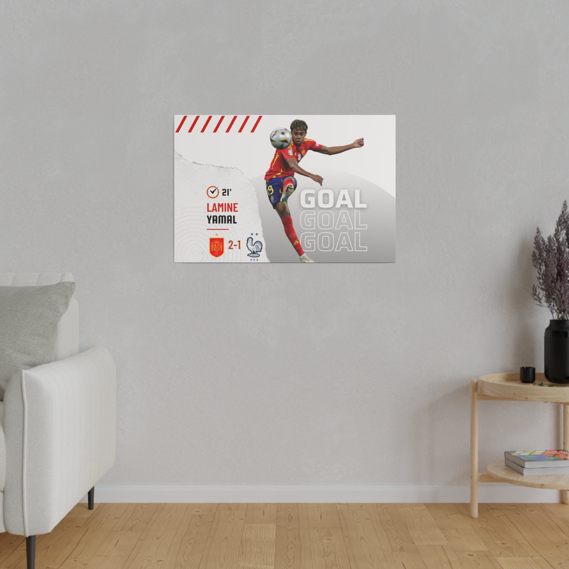 Matte Canvas  - Lamine Yamal Euro 2024 Goal - Deportivo Gorillas 