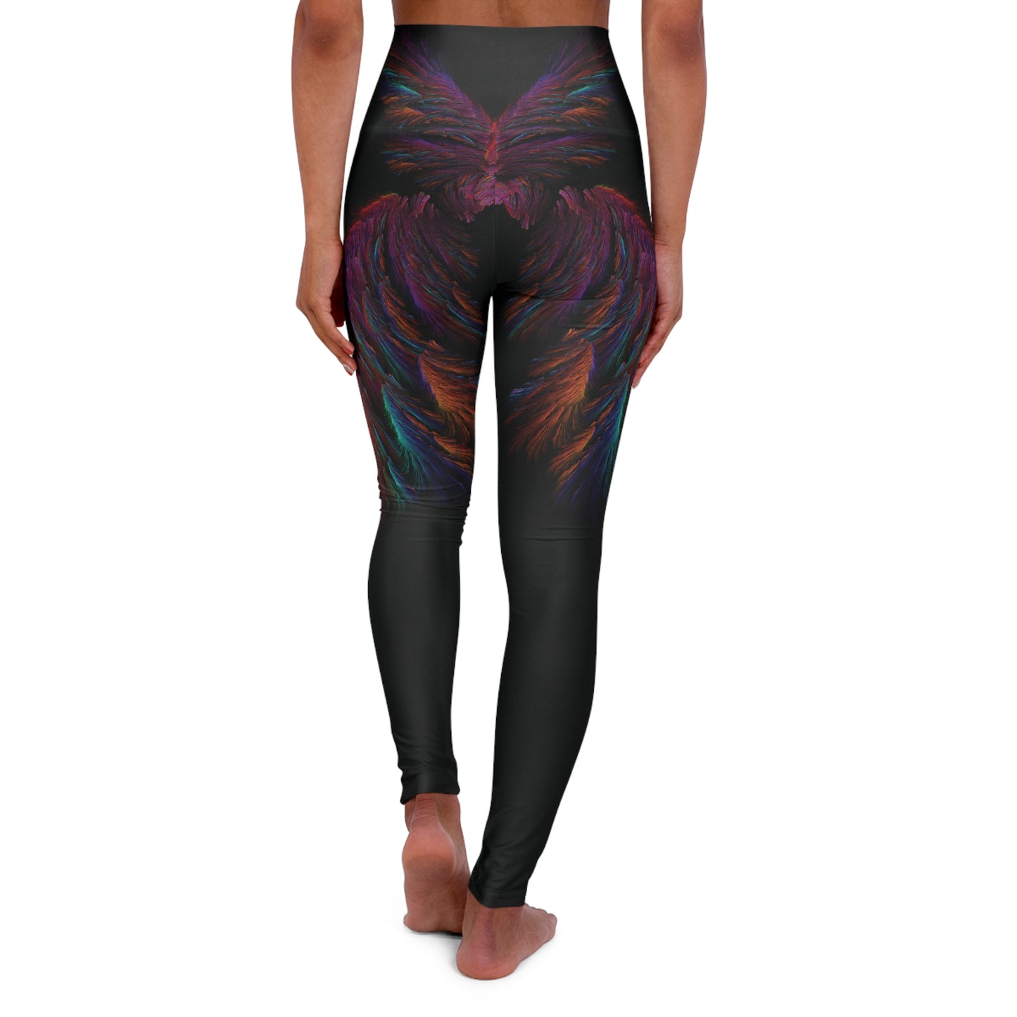 Black Angel Wings Yoga Leggings