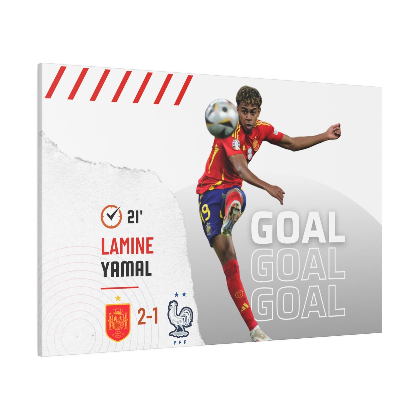 Matte Canvas  - Lamine Yamal Euro 2024 Goal - Deportivo Gorillas 