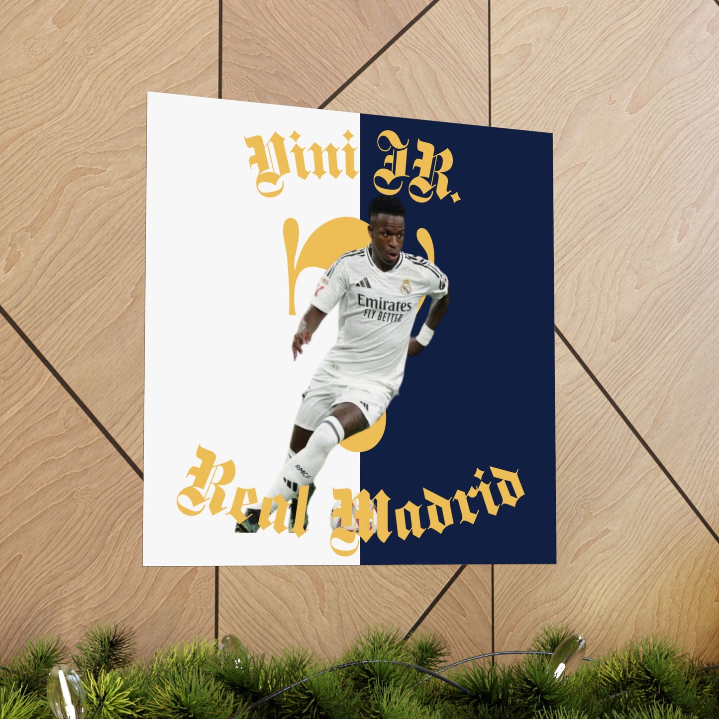 Football Poster, Matte Vertical Poster, Vinicius Junior Real Madrid Scorer Stats Poster - Deportivo Gorillas 