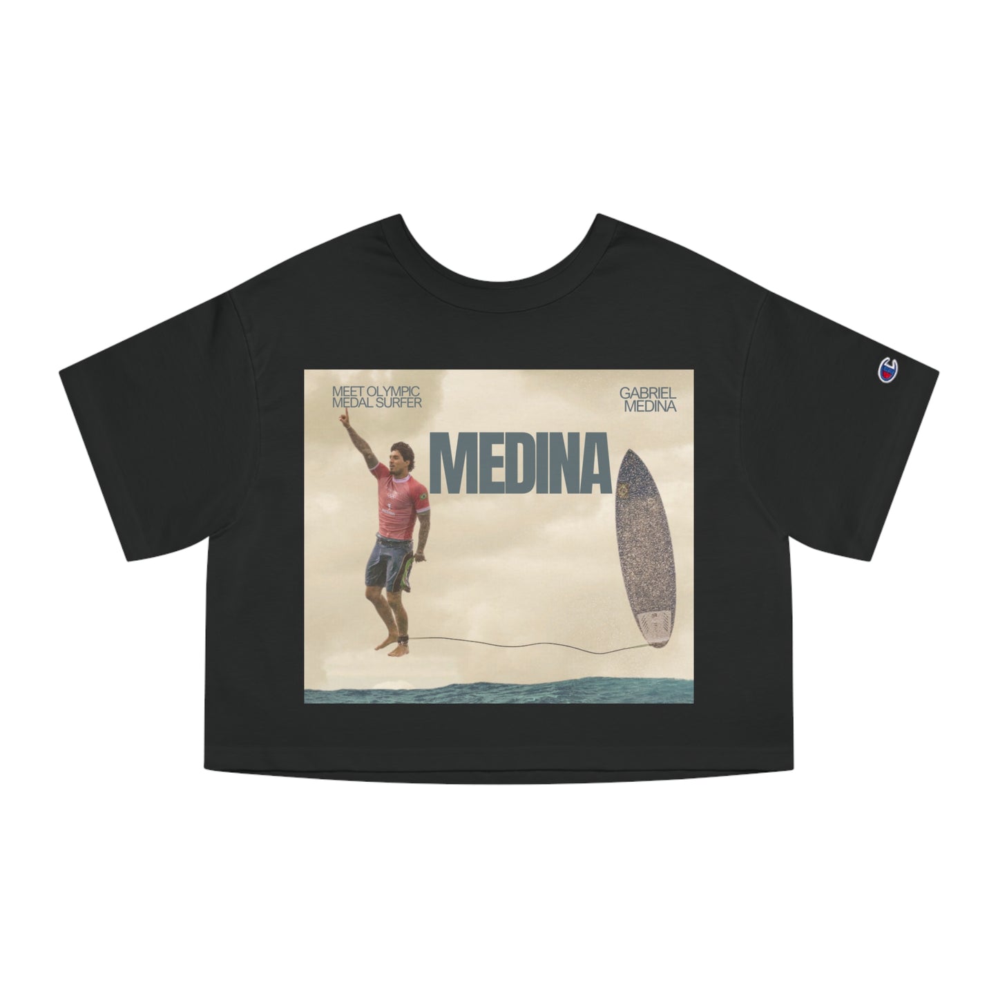 Champion Women's Heritage Cropped T-Shirt Gabriel Medina - Deportivo Gorillas 