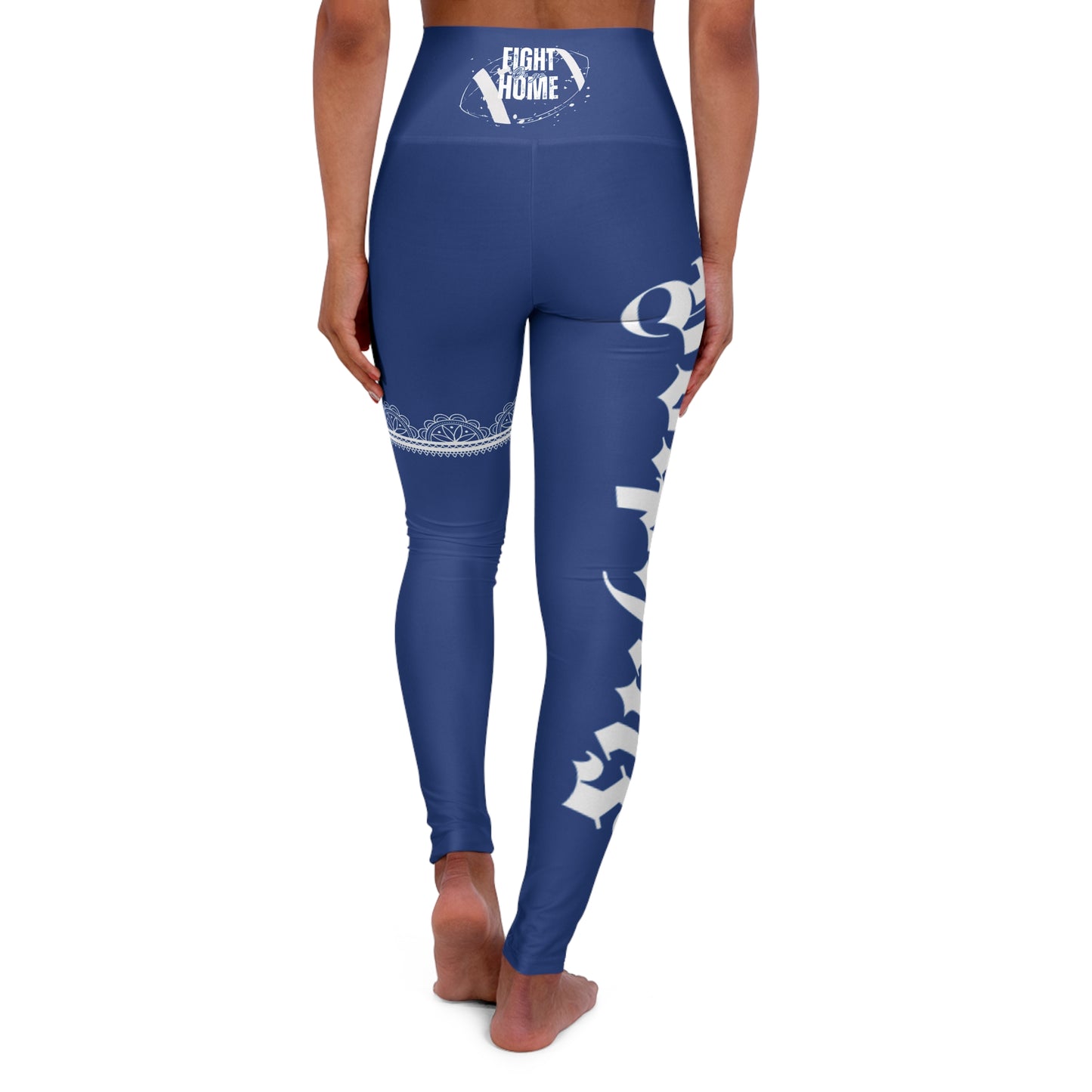 Dark Blue Yoga Leggings Dolphins