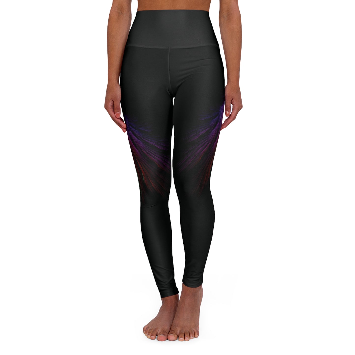 Black Angel Wings Yoga Leggings