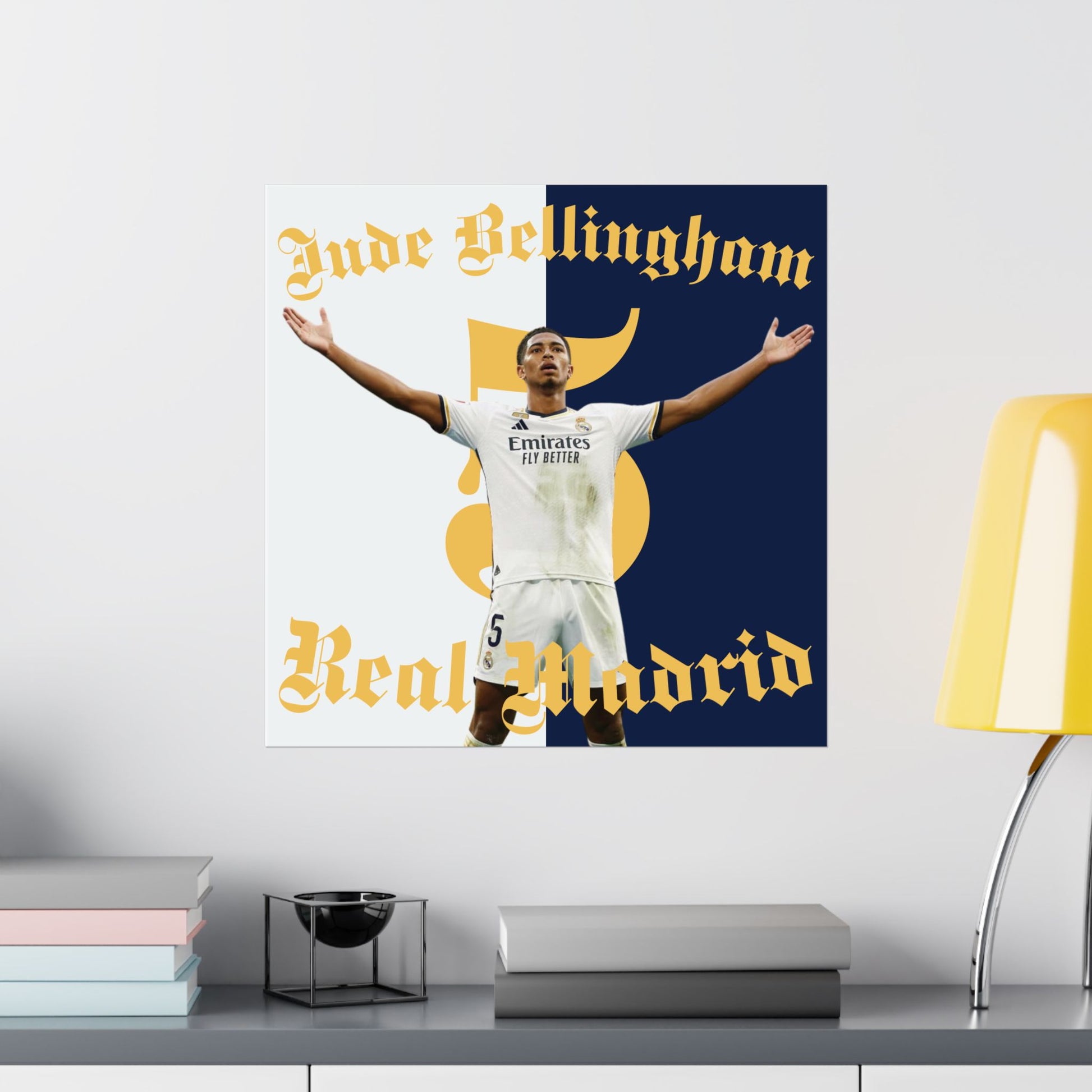 Football Poster, Matte Vertical Poster, Jude Bellingham Real Madrid Poster - Deportivo Gorillas 