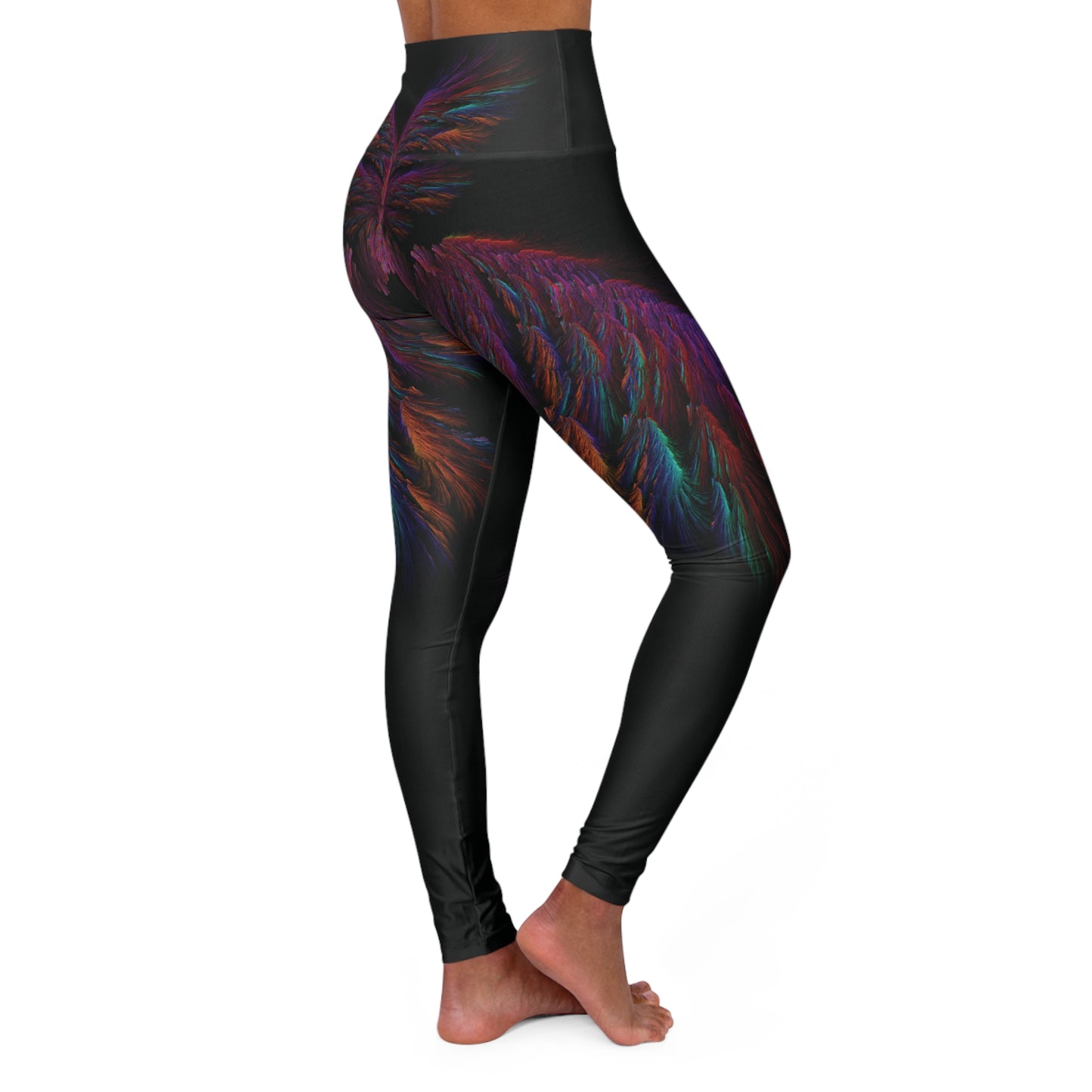 Black Angel Wings Yoga Leggings